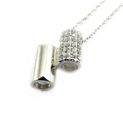 [L7403] - 'Sissi' White Silver Necklace