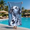 Dalmatiner-Hund Strandtuch aus Polyester-Mikrofaser im Aquarell-Stil ist sehr saugfähig, geeignet für Schwimm- und Ausflüge an den Strand