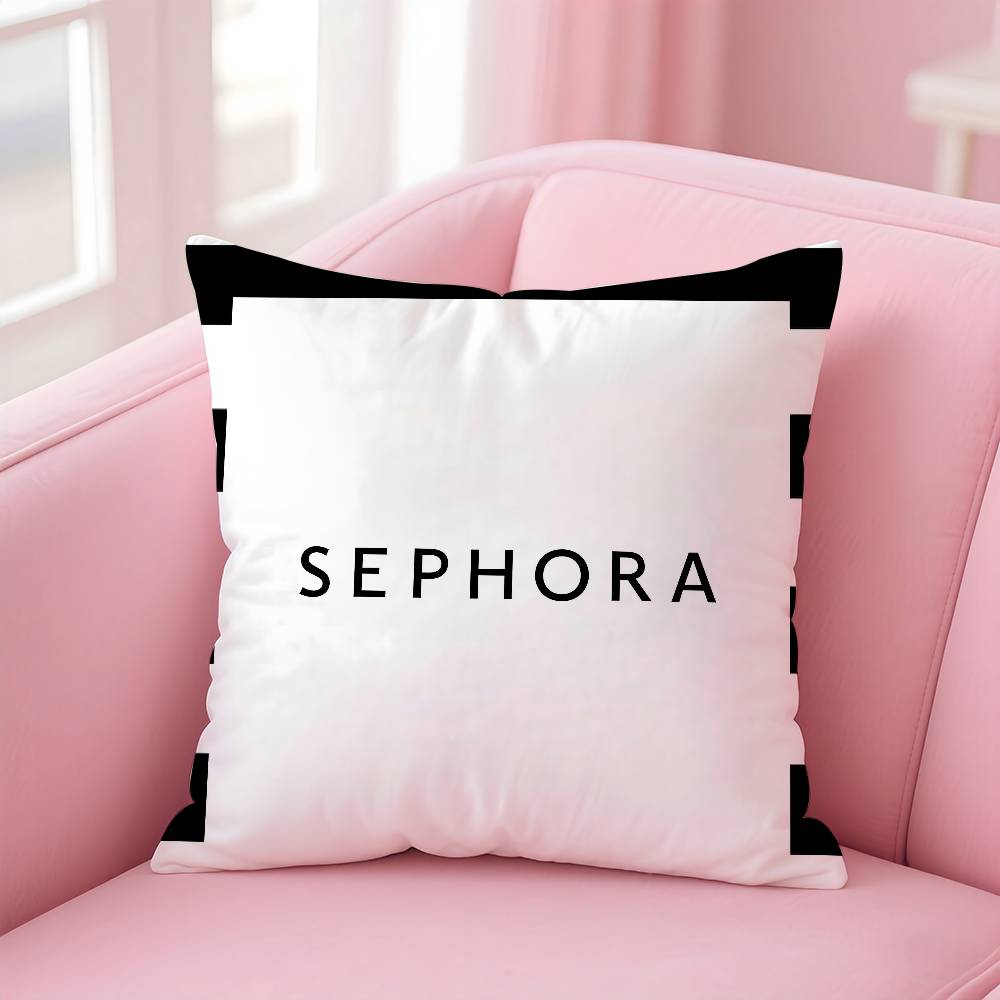 MAkeup Luxurny Fashion Brand S-SEPsHORA Pillow Case Anti-dustmite Pillowcase Invisible Zipper Silky Short Plush Sofa Cushion Cov
