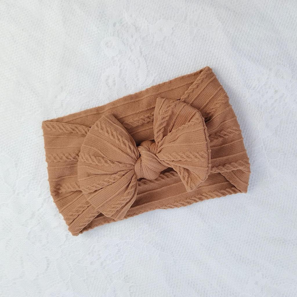 European & American Elastic Nylon Bow Baby Headband Hair Accessories