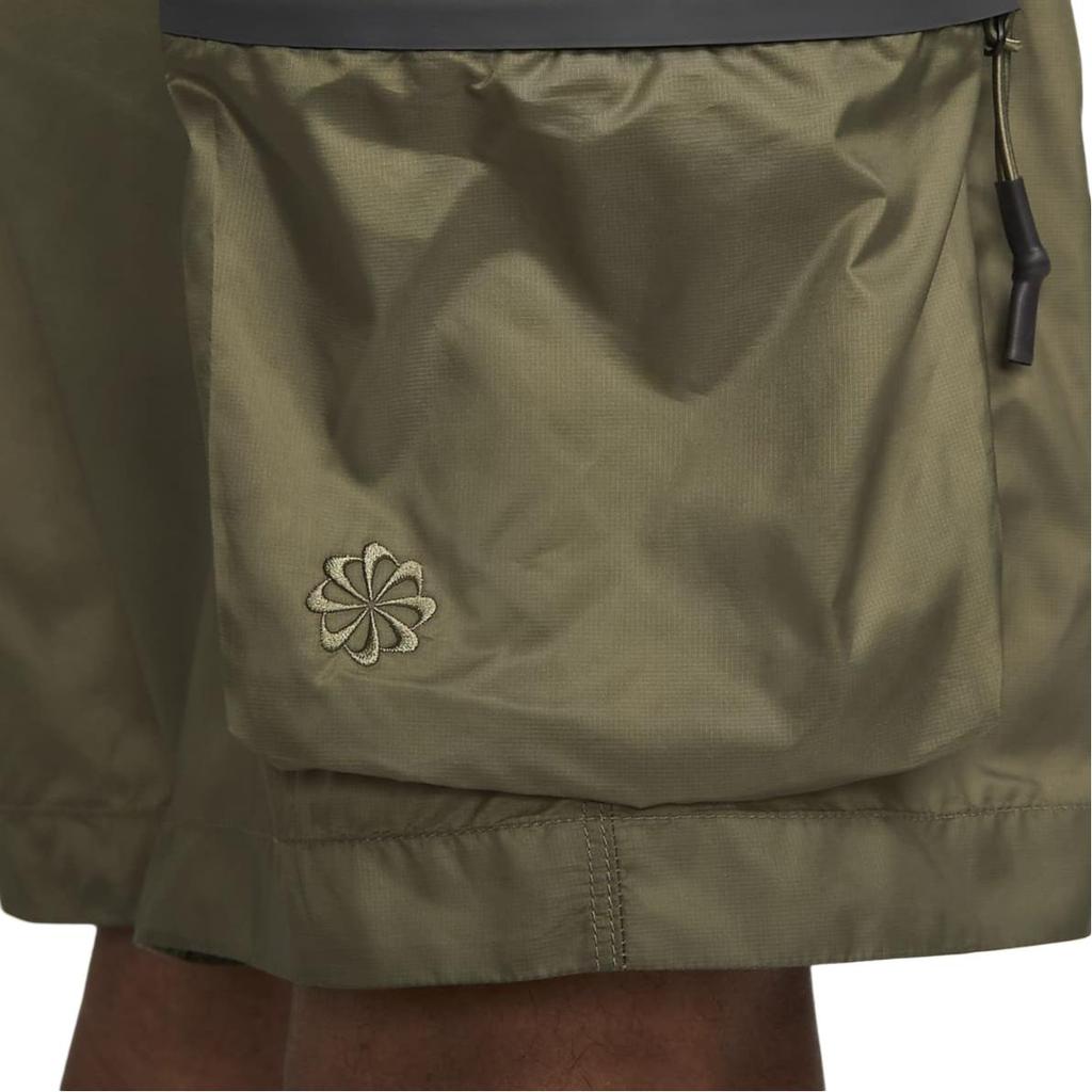 Nike Sportswear Tech Pack Solid Cargo Shorts Men Bottoms Medium-Olive-Green DX0230-222