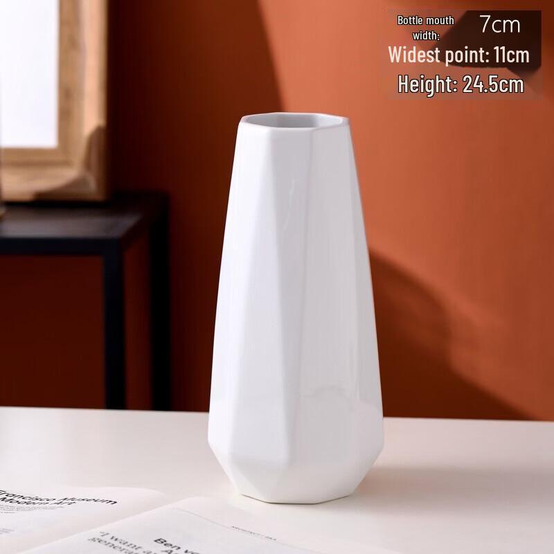 Ceramic Geometric Flower Vase Set