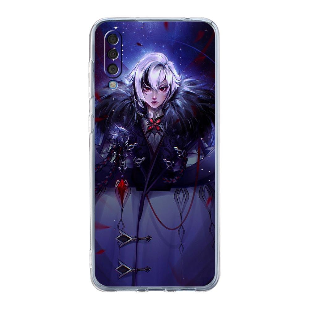Pouzdro na telefon Genshin Impact s motivem anime pro Samsung Galaxy A52 A50 A70 A10 A30 A40 A20S A20E A02S A12 A22 A72 A32 5G A04s Průhledné