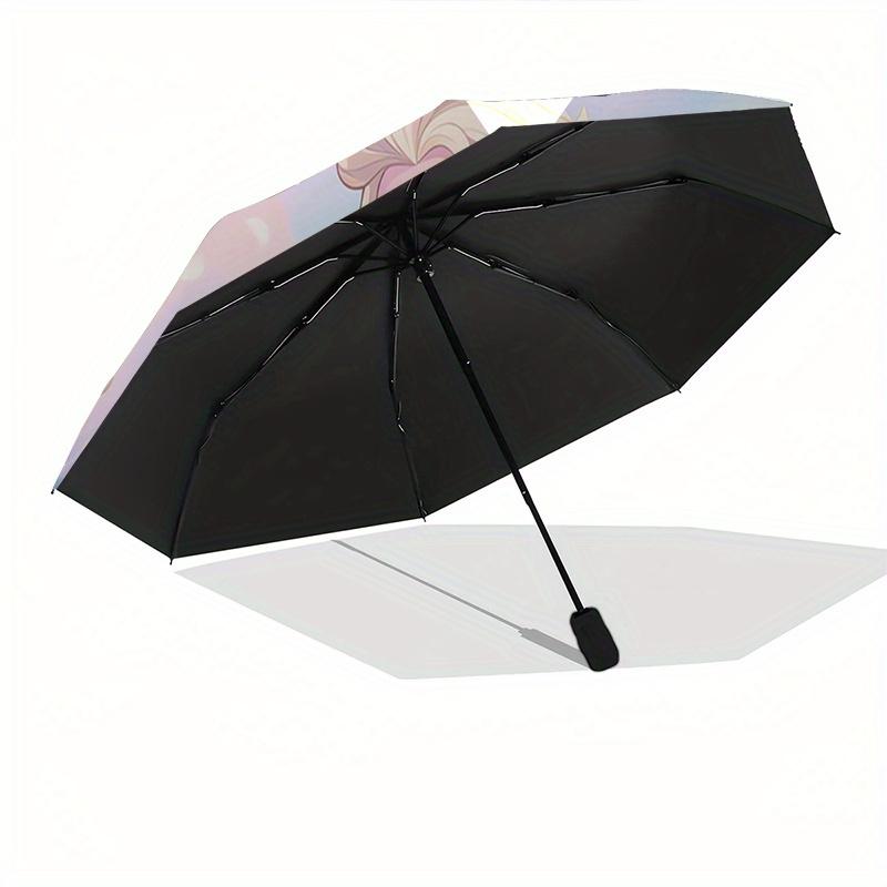 Elsa, Frozen Automatic Opening and Closing Umbrella, Compact Travel Umbrella, Lightweight and Portable, Suitable for Beach Commuting Busines