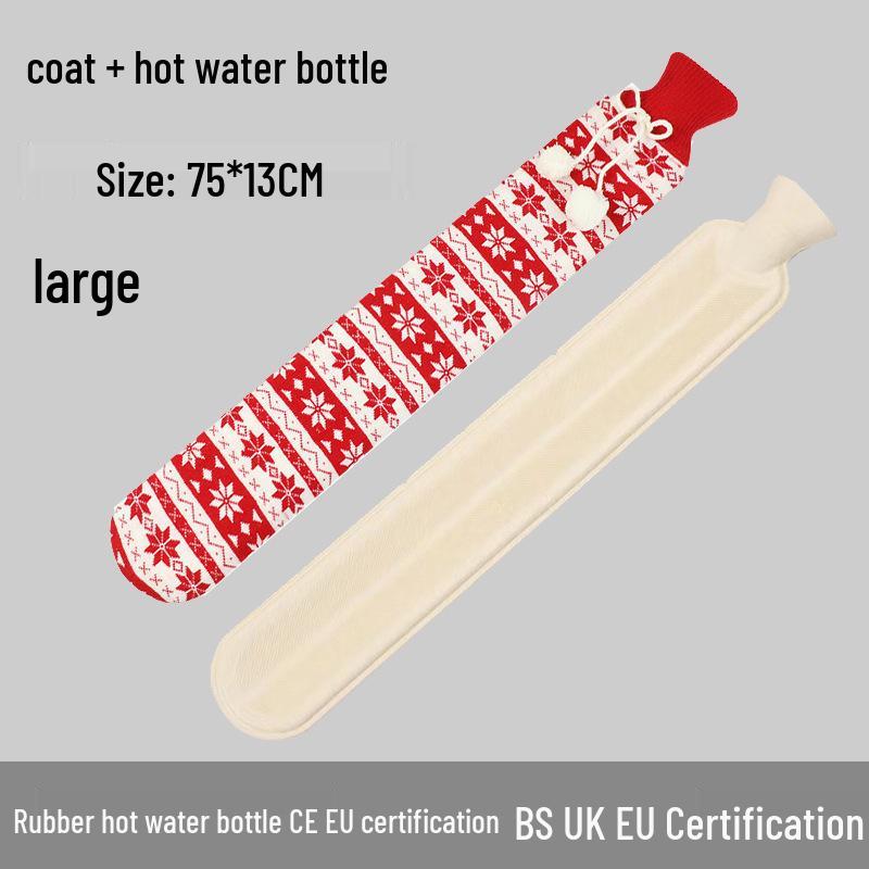 Explosion-Proof Hot Water Bottle: Rubber Design for Stomach and Feet, Long-Lasting Warmth