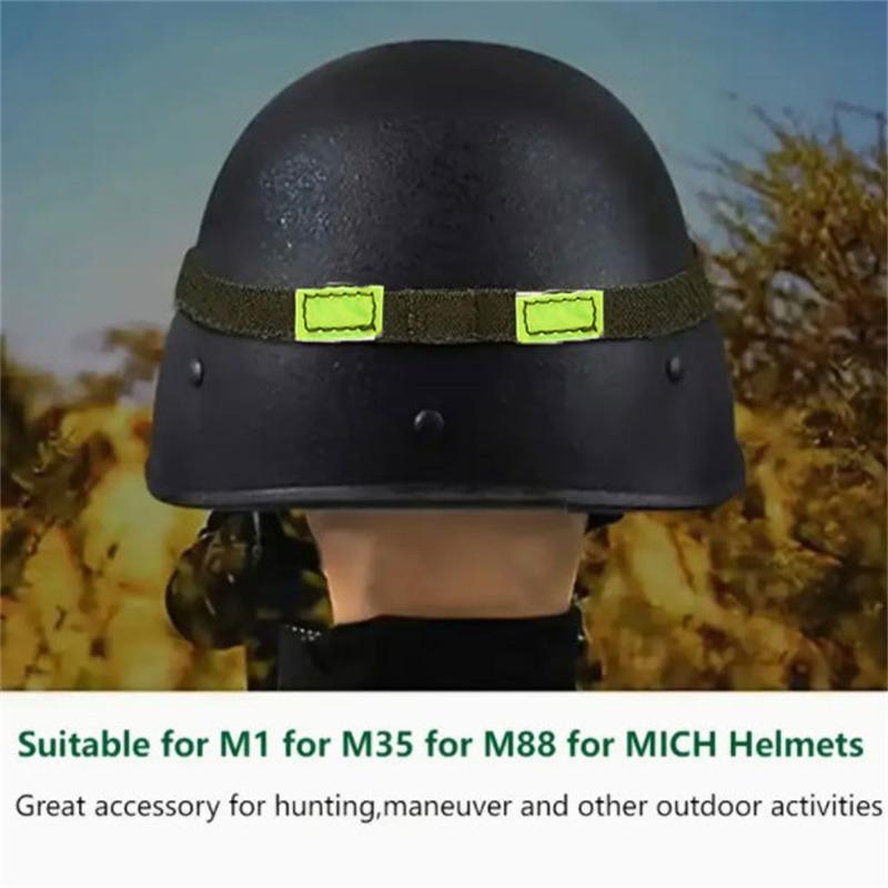 Tactical Helmet Strap Reflective Elastic Band For Military Helmet Strap Outdoor Combat Hunting Accessories Self-Luminous In Dark