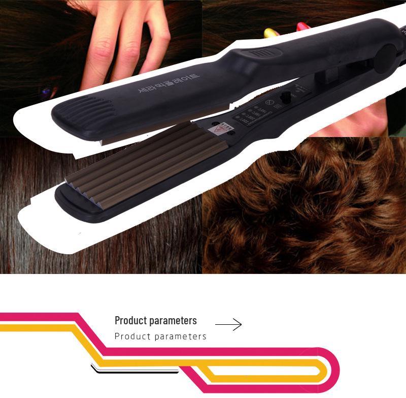 Corn Curling Iron with Temperature Control for Wavy or Straight Hair