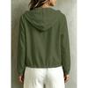 Herbst Winter Mode Lässig Einfarbig Knopf Kapuze Langarm Hemd Damen Oberteil Bluse