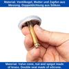 Bouchon de baignoire - AIMOONSA - Ø43 mm - Laiton massif - Joint silicone - Hauteur réglable 32-52 mm