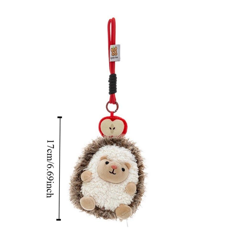 Stuffed Doll Little Hedgehog Keychain Mini Hedgehog Cute Hedgehog Plush Keyring Woman