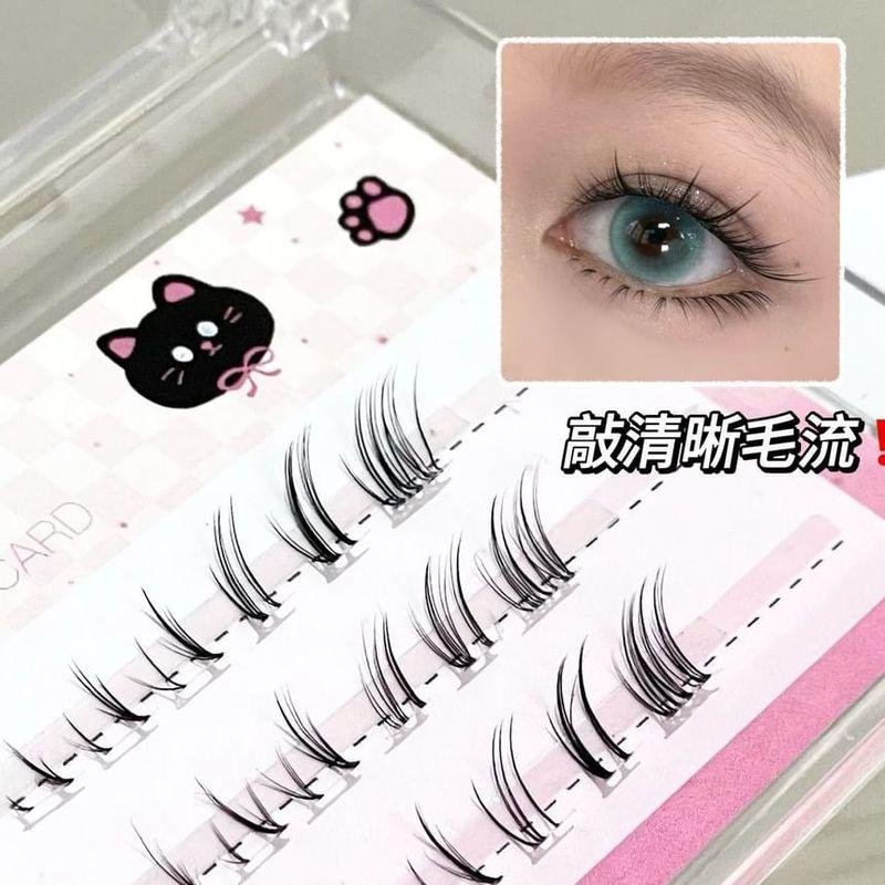 LuxeFlutter - Natural Fox Eye Cluster Low False Eyelashes