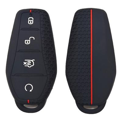 Silicone Key Cover, Suitable for BYD Dolphin Remote Control with 4-button Honeycomb Pattern, BYD Hansongyuan Plus Shockproof