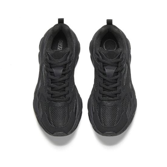 Anta Little Millennium Fabric Synthetic Leather Retro Running Trend Low-Top Lifestyle Casual Shoes Women Sneakers Basic-Black 122618818-4