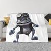 Crazy Frog Throw Blanket Sofa Quilt Hairys Flannel Blankets#