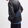 Coach Navy Denim Signature Canvas Belt Bag Fanny Pack With Leather Trim & Silver Hardware For Daily Use & Travel