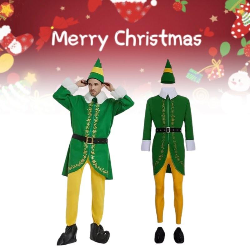 Festive Green Christmas Elf Outfit For Adults Cosplay Perfect For Halloween Events