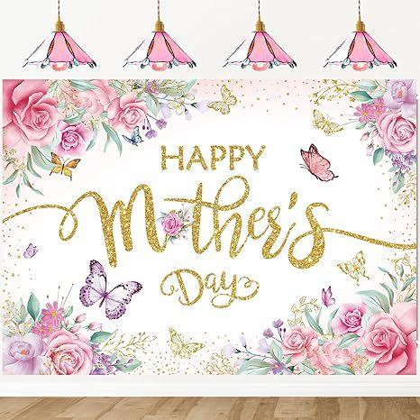 Flower Mother's Day Party Celebration Decorative Background Cloth Garden Arrangement Background