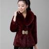 Autumn and winter imitation fur jacket women's short top imitation fox fur collar rabbit fur imitation mink fur coat thickened