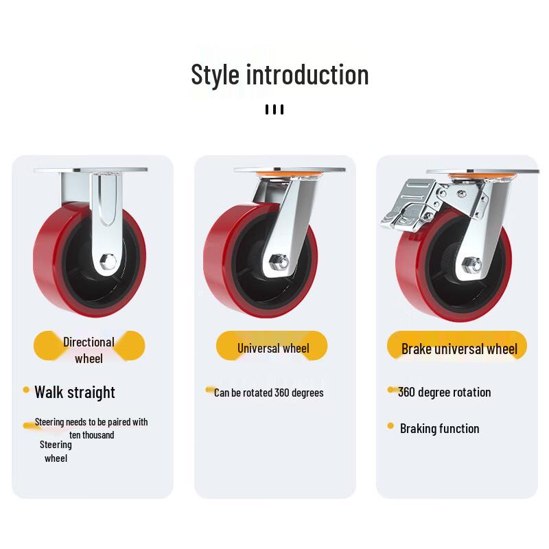 Yu Kerui 5-inch Iron Core PU Directional Caster