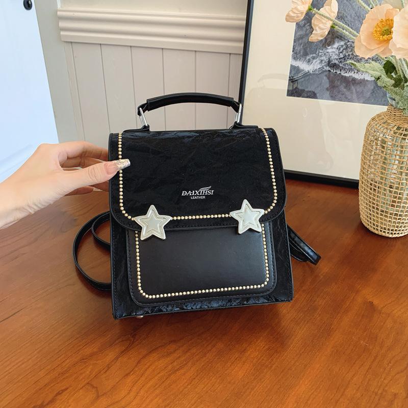 

Небольшая сумка, женский рюкзак, портативный школьный рюкзак для школьников, модный рюкзак для выхода в свет чёрный