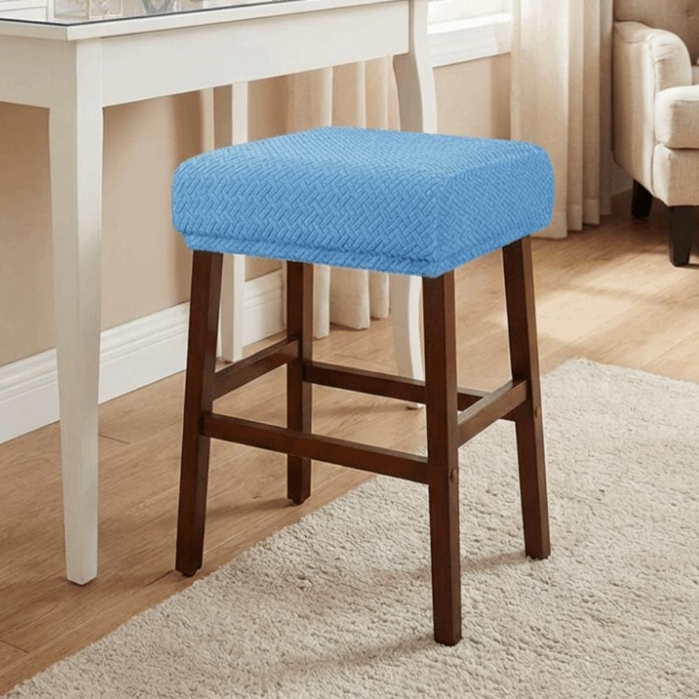 Anti-dirty Bar Stool Covers Square Stool Protector Chair Seat Slipcover Kitchen Dining Room