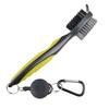 Brosse de nettoyage pour club de golf avec mousqueton et poils en nylon, outil de nettoyage de brosse pour équipement de golf portable et réutilisable