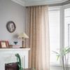 Gardenia Floral Print Cotton Linen Blackout Rod Pocket Bay Window Curtain