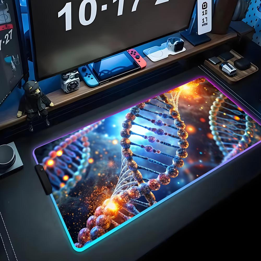 Gene Mouse Pad RGB Gaming Mousepad Big LED Pad PC Desk Mat Luminous Mouse Pad Large Keyboard Mats Table Rug With Backlit