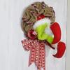 Santa Wreath Plush Ornament Christmas Hanging Decor Home Wall Door