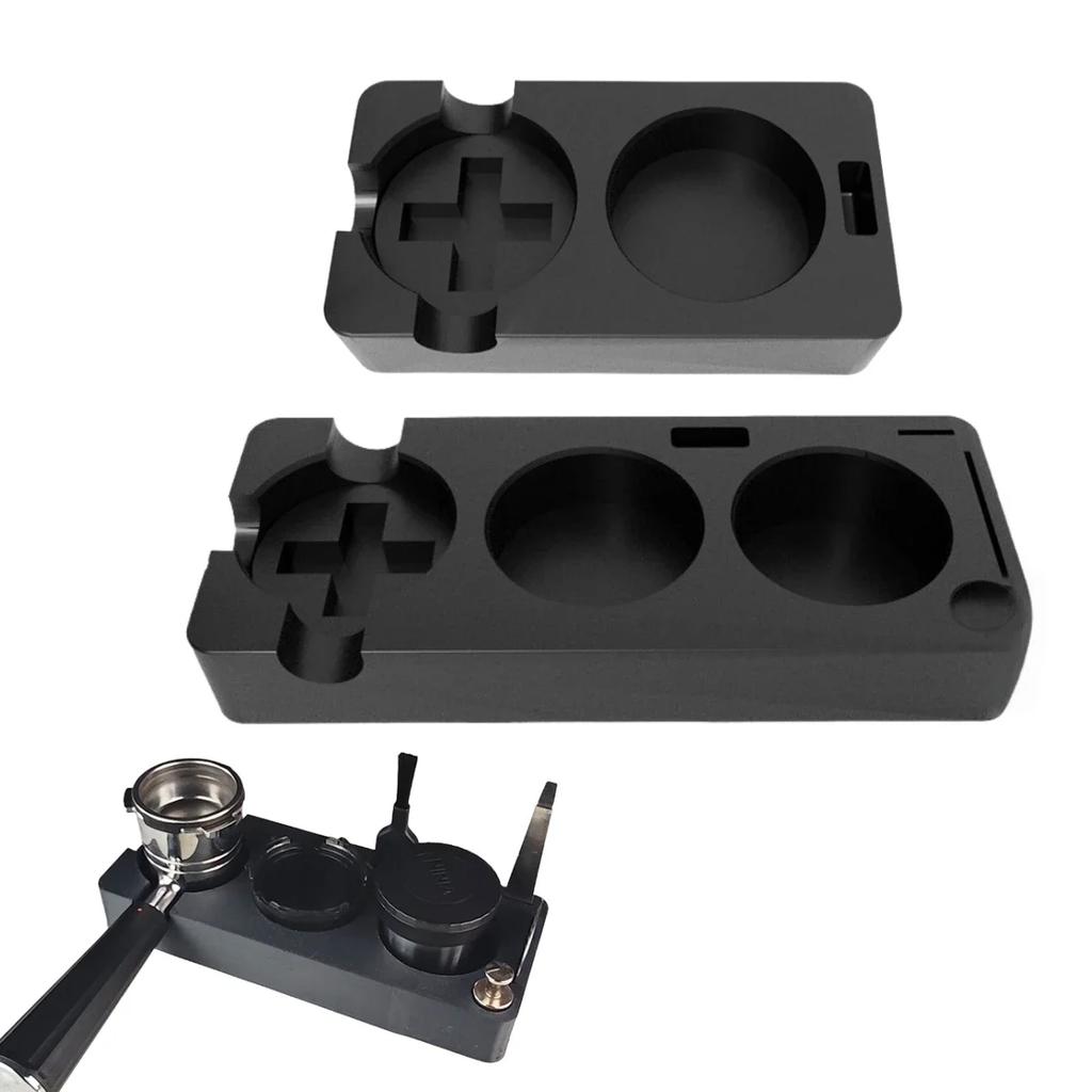 Espresso Coffee Tamping Station with Tamper Base and Portafilter Holder for ES601 655 701 Black Coffee Bar Tool