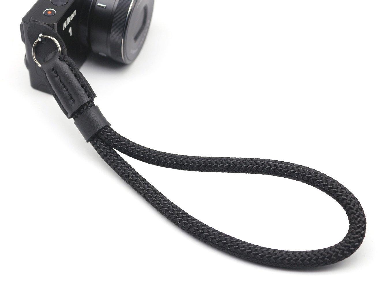 

INPON Hand Strap with Metal Ring and Ring Cover for and Compact 8mm Wire Diameter SLR, Mirrorless, Cameras, Black, чорний