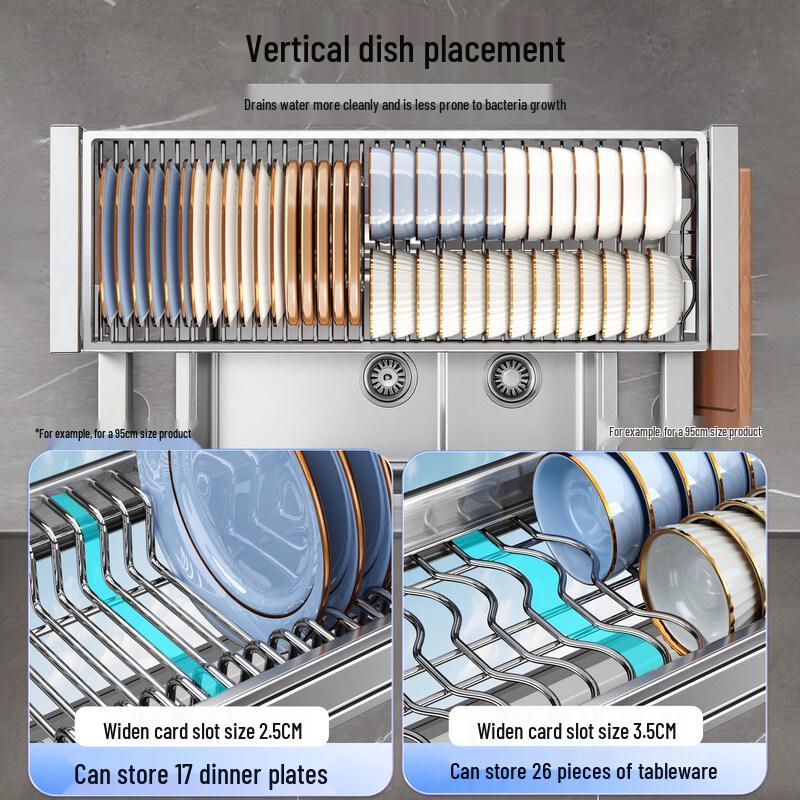 Jiabangshou Stainless Steel Over-Sink Dish Drying & Storage Rack