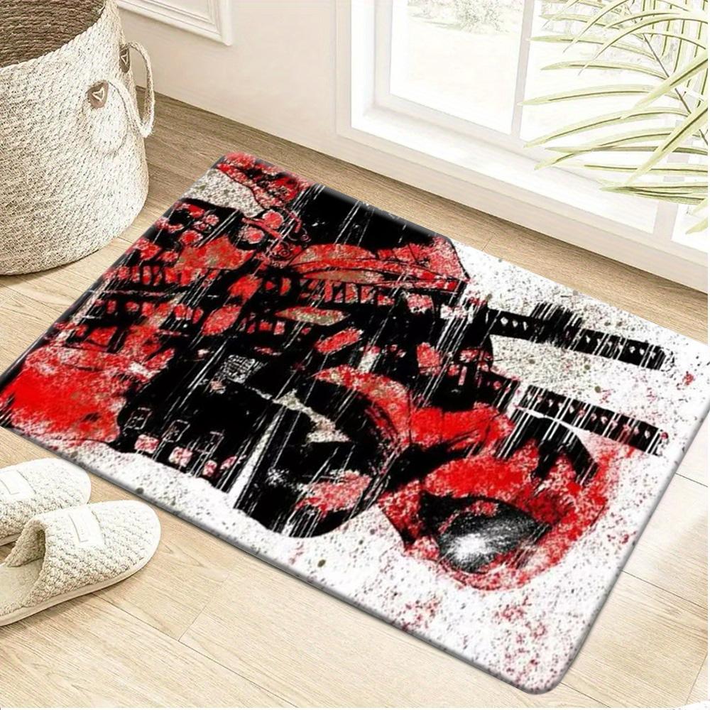 Marvel Authorized Polyester Fleece Door Mat | Wolverine Pattern, Machine Washable, Ideal for Living Room, Bedroom Decor, Enha