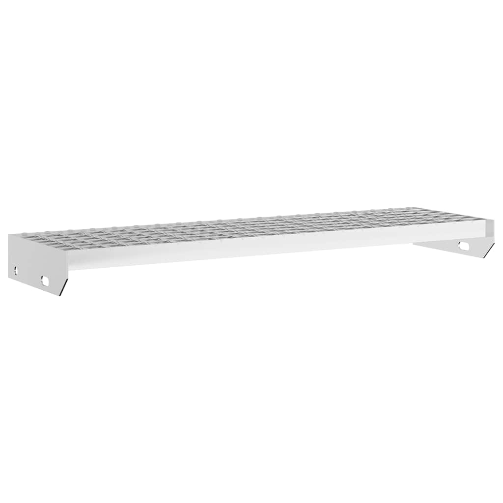 Vidaxl Peldaño de Rejilla, 80X24X7 Cm, Acero Galvanizado