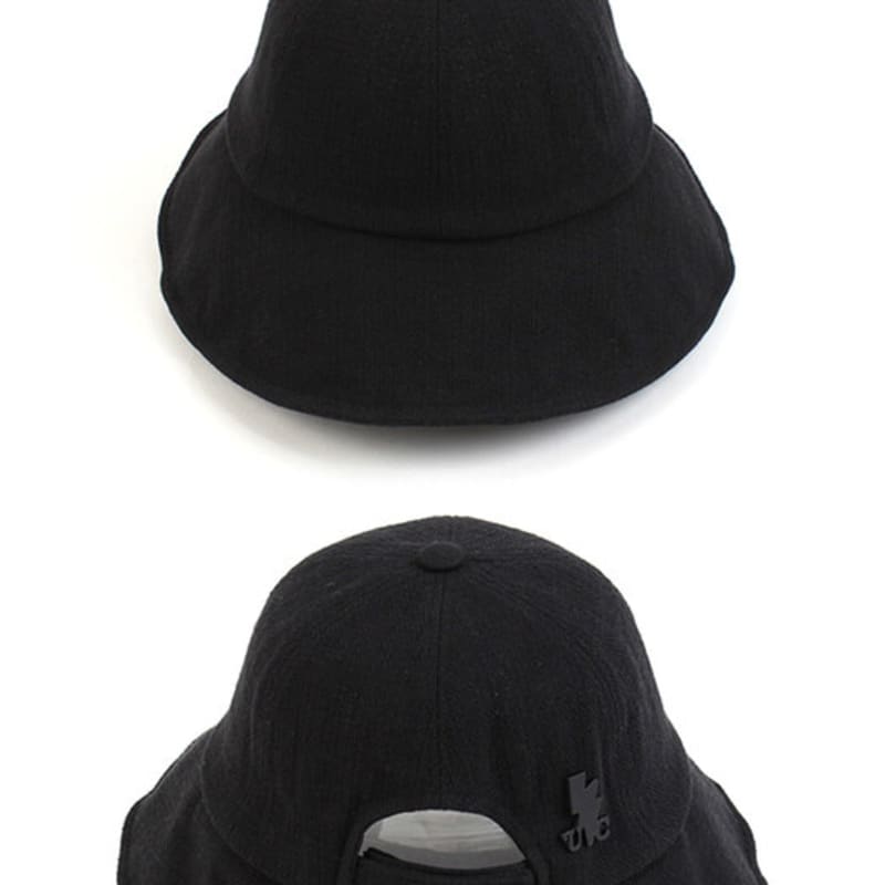 

Универсальная химия Мягкий лен Застежка сзади Черная проволочная панама FREE