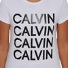 Calvin Klein Minimalist Comfortable Versatile Round Neck Short Sleeve T-Shirt Women Tops White 1577512-WHITE