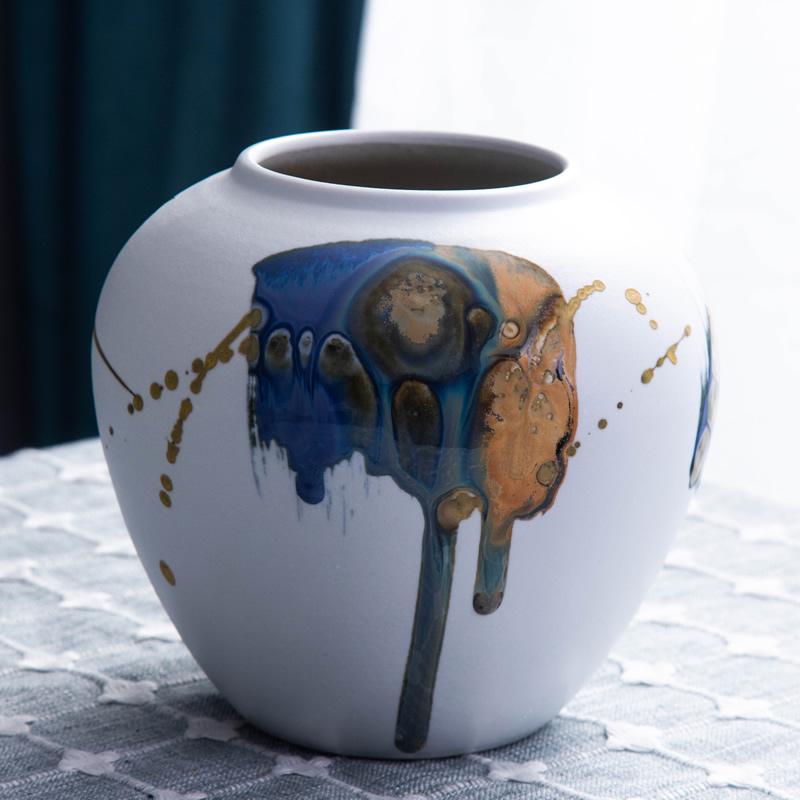 Moderní čínská keramická váza na sušené květiny – Kreativní domácí dekorace