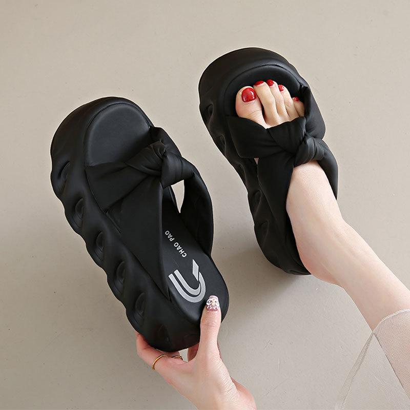 With Skirts, Slippers, Women's Summer Outer Wear, High-end Sense Going Out, Women's Sandals 2025 New Thick-soled Heightening Muffin Sandals