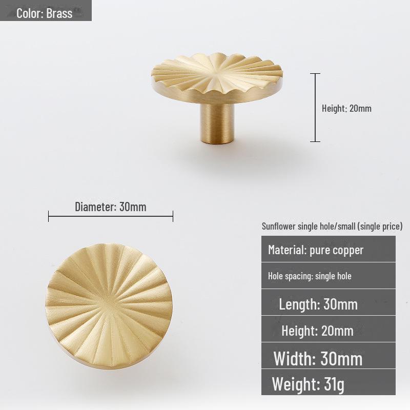 

Ручка для шкафа Nordic Luxury Brass с кленовым листом — в стиле ретро-американской INS.