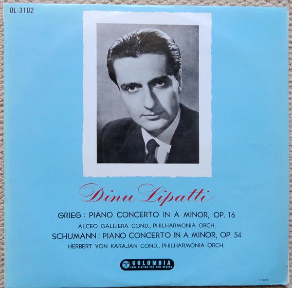 

LP Record DINU LIPATTI ALCEO GALLIERA HERBE Grieg Schumann Piano CONCERTOS OL3102 COLUMBIA Japan Classical Used