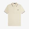 FRED PERRY [M3600] Twin Tip Fred Perry Shirt - Oatmeal/Ecru/Black Afpm2413600-U87