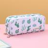 Zipper Pen Case 3 Compartment Pencil Pouch Portable Pencil Bag  Office