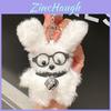 Lovely Plush Dog Keyring With Sweet Glasses And Scarf Perfect For Keyring Collection
