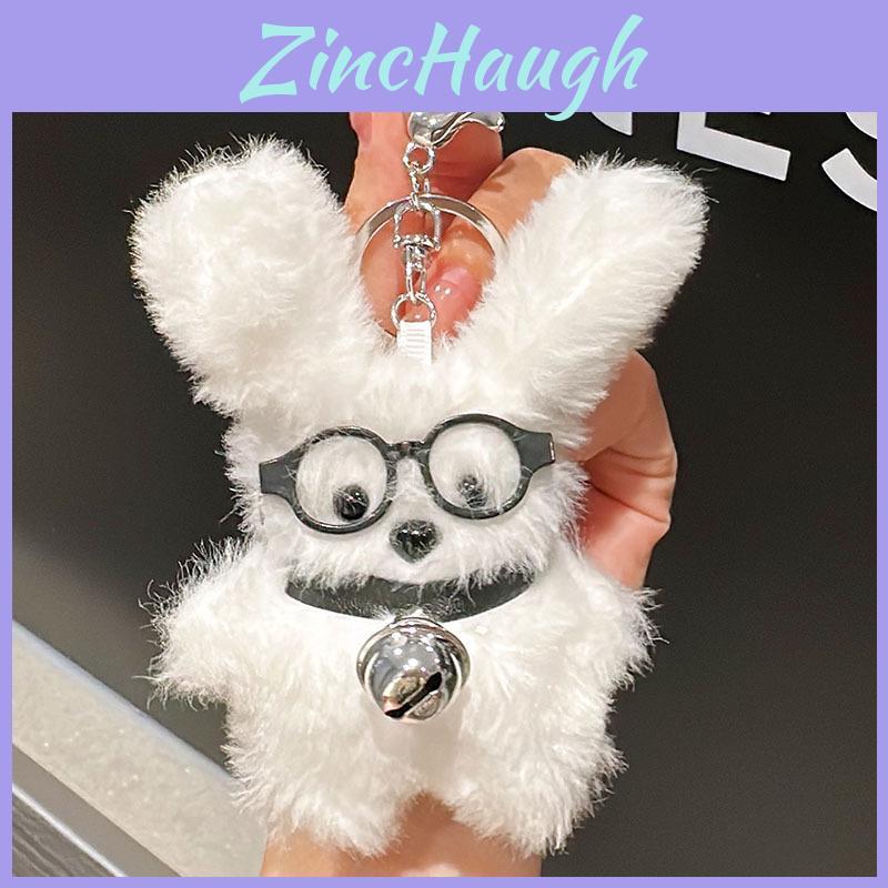 Lovely Plush Dog Keyring With Sweet Glasses And Scarf Perfect For Keyring Collection