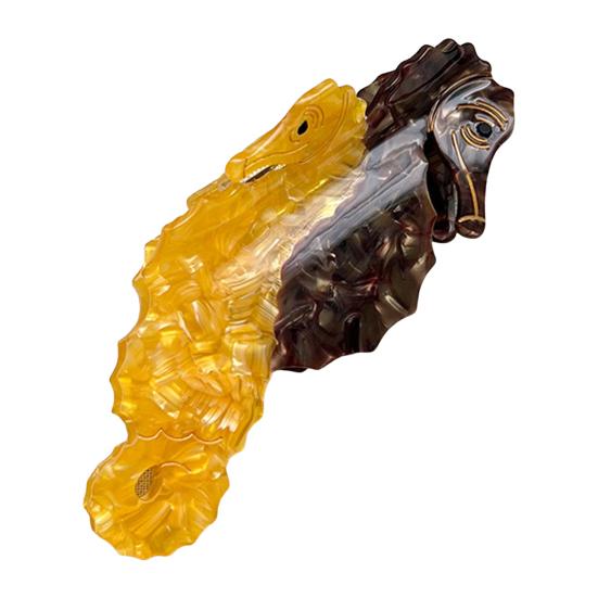 Women Hair Claw Ocean Series Dolphins Whales Shape Acetic Acid Hair Clip Large Size Back Head Hair Claw