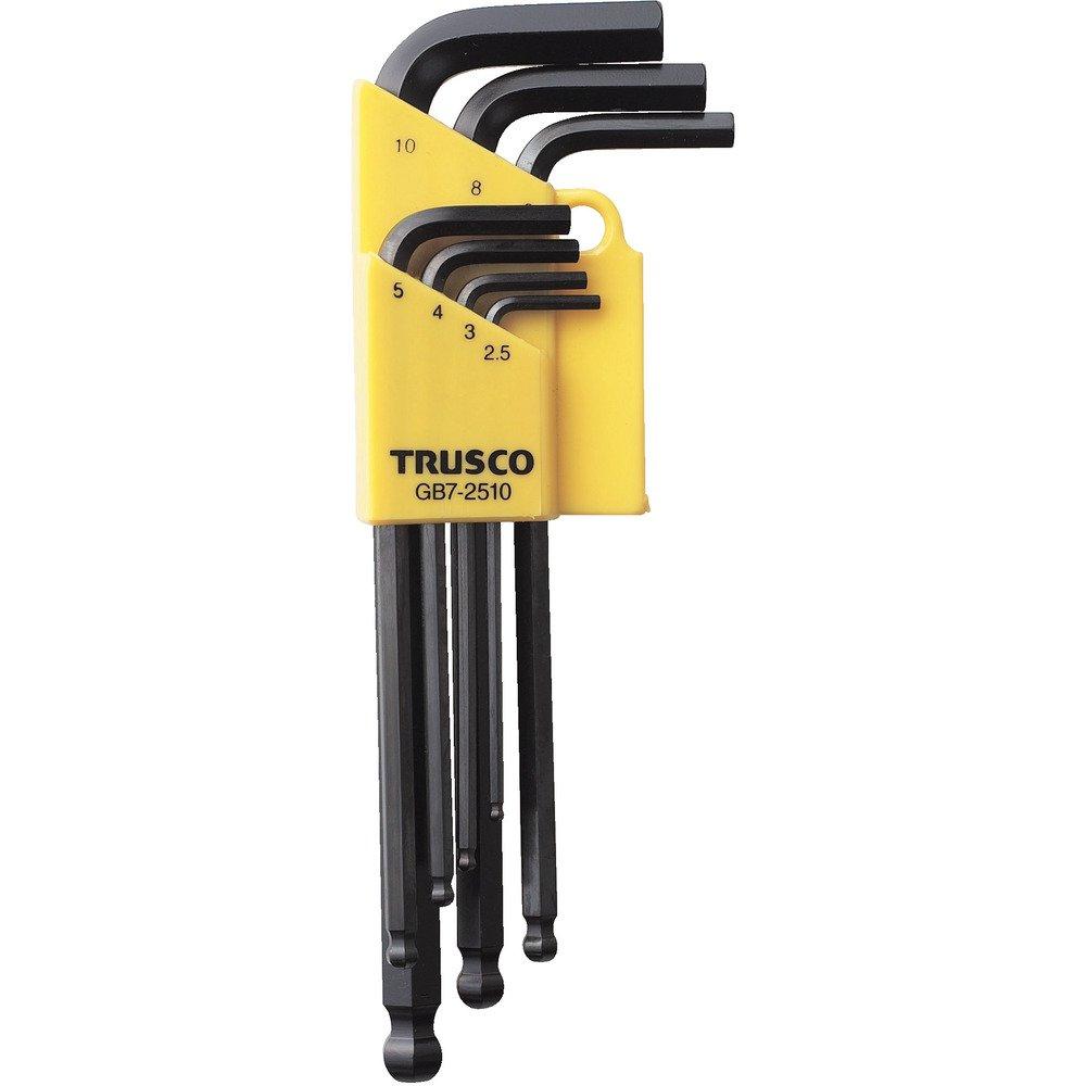 

TRUSCO Ball Point Hex Wrench, 7-Piece Set, GB7-2510