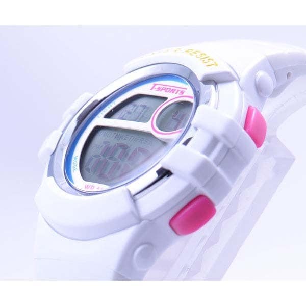 CREPHA TS-D063 Unisex Quartz Digital Wrist Watch - White / Black TS-D063-WT TS-D063-BK Gift Casual Business Sports Student