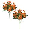 Faux Chrysanthemum Bundle UV Resistant Autumn Artificial Flowers Outdoor Realistic Faux Plants for Patio Porch Window Box Indoor Vase Decor