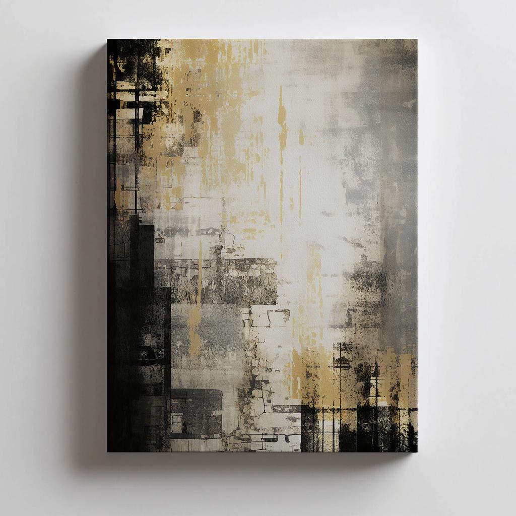 Złoty Klimat Współczesności Złoty Klimat Współczesności, 70X100 Cm, Rama Aluminiowa Czarna, Papier Matowy 230 Gsm