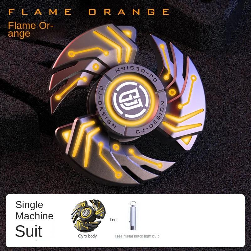 ADJUDICARE Jucării Fidget Giroscop de Vârf de Deget Multifuncțional Luminos Toate din Metal Copii Antistres Rotație Durabilă Hand Spinner FLACĂ